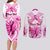 personalised-pink-out-couples-matching-long-sleeve-bodycon-dress-and-long-sleeve-button-shirts-breast-cancer-awareness-polynesian-pattern-white-version