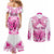 personalised-pink-out-couples-matching-mermaid-dress-and-long-sleeve-button-shirts-breast-cancer-awareness-polynesian-pattern-white-version