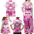 personalised-pink-out-family-matching-off-shoulder-maxi-dress-and-hawaiian-shirt-breast-cancer-awareness-polynesian-pattern-white-version