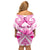 personalised-pink-out-family-matching-off-shoulder-short-dress-and-hawaiian-shirt-breast-cancer-awareness-polynesian-pattern-white-version