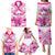 Personalised Pink Out Family Matching Puletasi Dress and Hawaiian Shirt Breast Cancer Awareness Polynesian Pattern White Version LT01 - Polynesian Pride