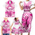 personalised-pink-out-family-matching-short-sleeve-bodycon-dress-and-hawaiian-shirt-breast-cancer-awareness-polynesian-pattern-white-version