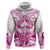 Personalised Pink Out Hoodie Breast Cancer Awareness Polynesian Pattern White Version LT01 - Polynesian Pride