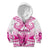 Personalised Pink Out Kid Hoodie Breast Cancer Awareness Polynesian Pattern White Version LT01 Zip Hoodie White - Polynesian Pride