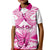 Personalised Pink Out Kid Polo Shirt Breast Cancer Awareness Polynesian Pattern White Version LT01 Kid White - Polynesian Pride