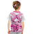 Personalised Pink Out Kid T Shirt Breast Cancer Awareness Polynesian Pattern White Version LT01 - Polynesian Pride