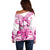 personalised-pink-out-off-shoulder-sweater-breast-cancer-awareness-polynesian-pattern-white-version