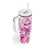 Personalised Pink Out Tumbler With Handle Breast Cancer Awareness Polynesian Pattern White Version