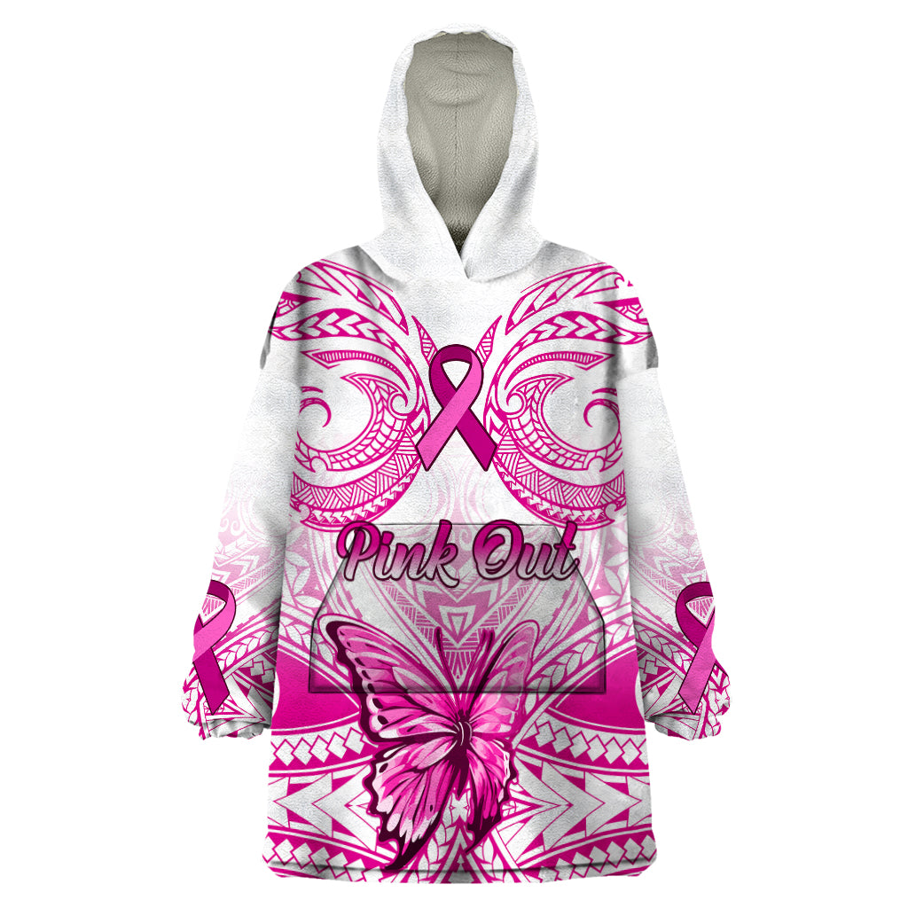 personalised-pink-out-wearable-blanket-hoodie-breast-cancer-awareness-polynesian-pattern-white-version