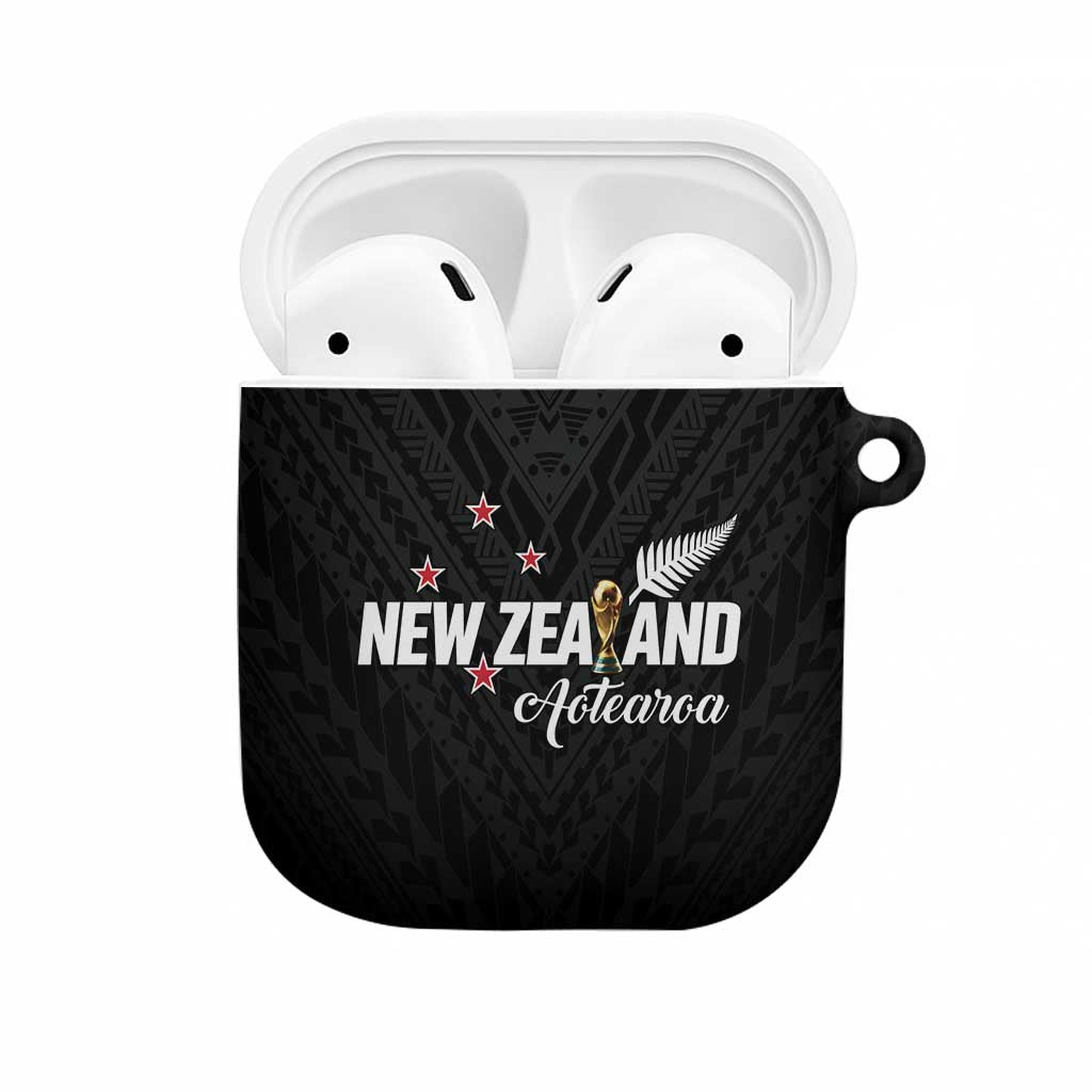 Football New Zealand AirPods Case Aotearoa United Black Version LT01 Black - Polynesian Pride
