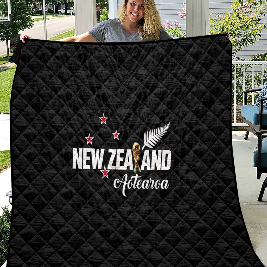 Football New Zealand Quilt Aotearoa United Black Version LT01 Black - Polynesian Pride