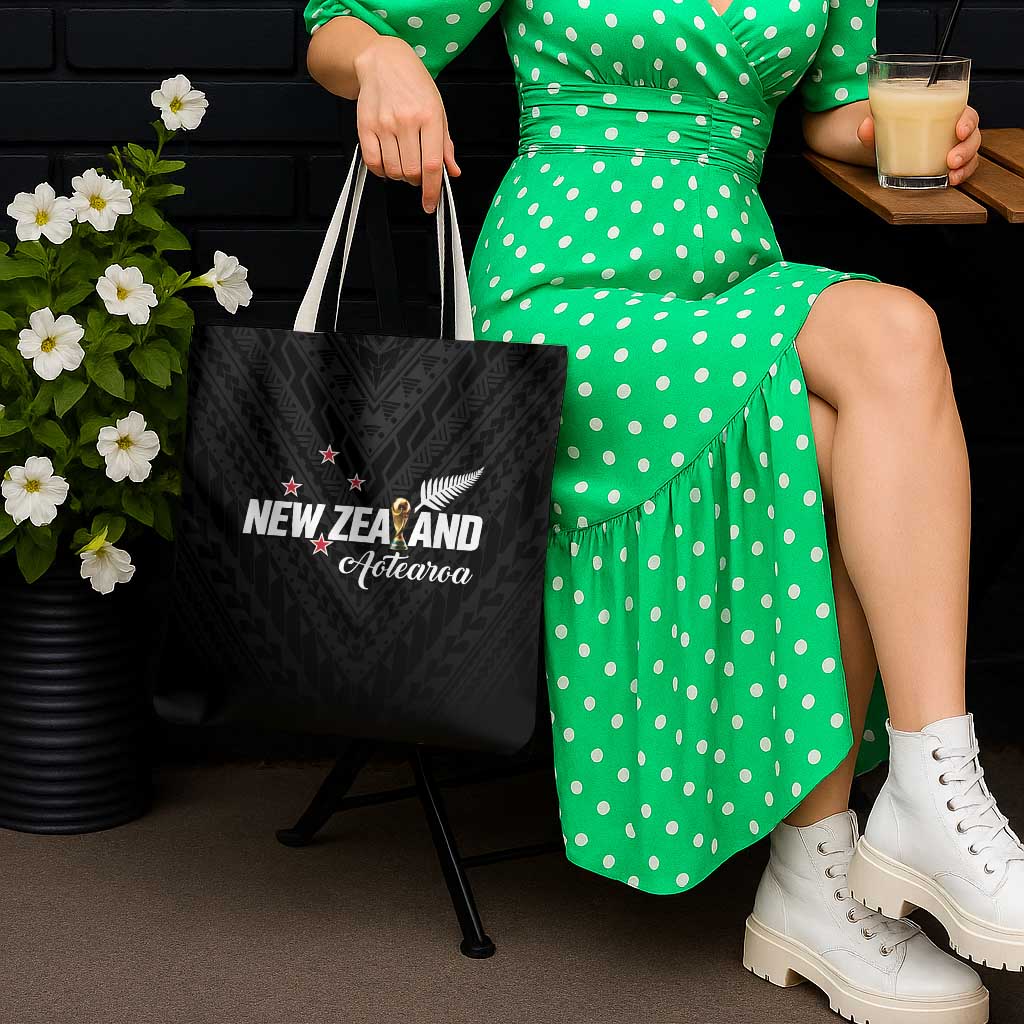 Football New Zealand Tote Bag Aotearoa United Black Version LT01 - Polynesian Pride