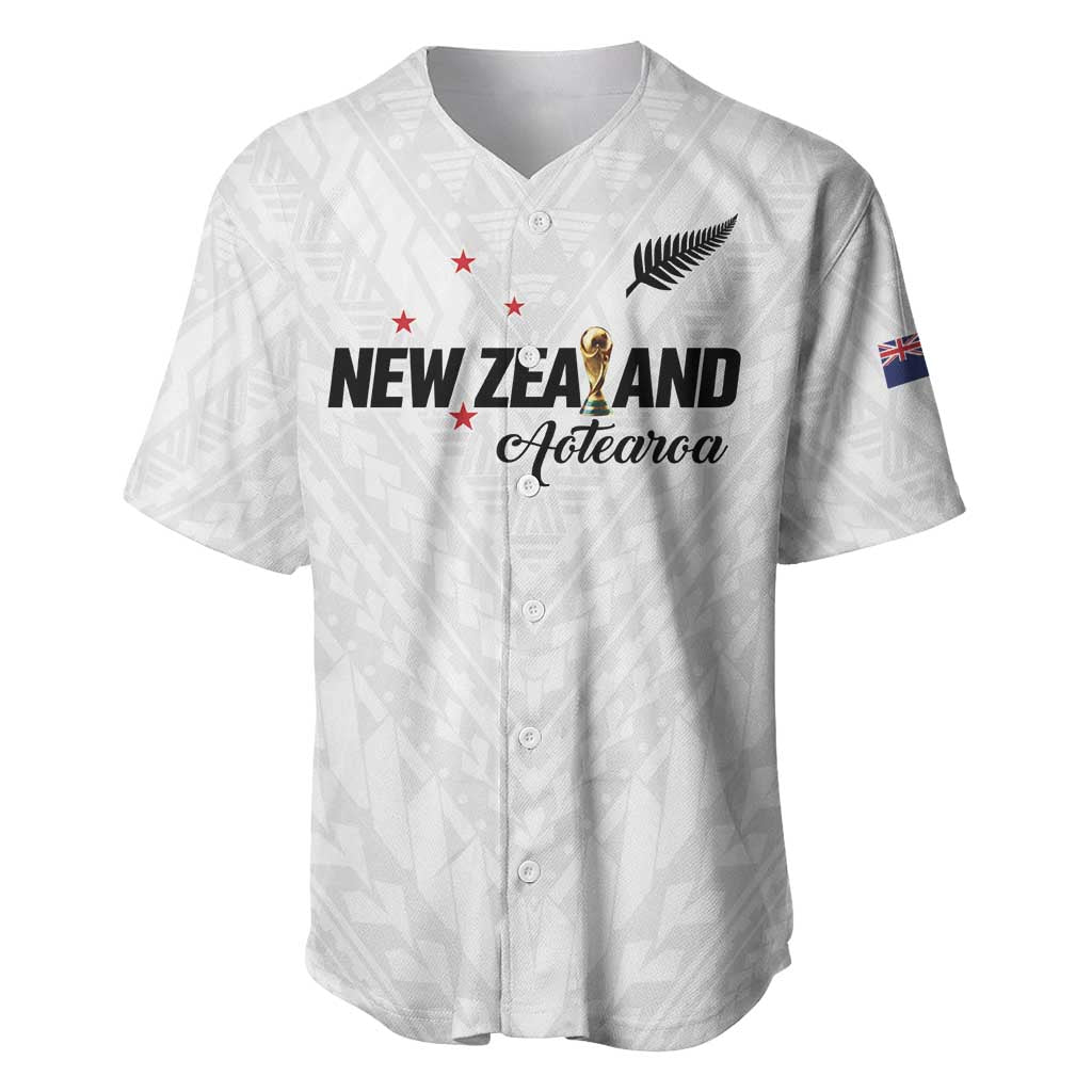 Custom Football New Zealand Baseball Jersey Aotearoa United White Version LT01 White - Polynesian Pride