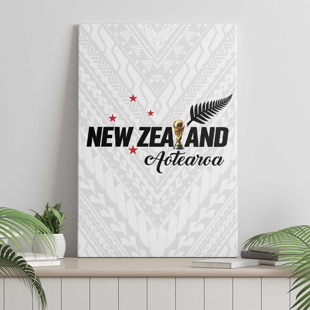 Football New Zealand Canvas Wall Art Aotearoa United White Version LT01 - Polynesian Pride