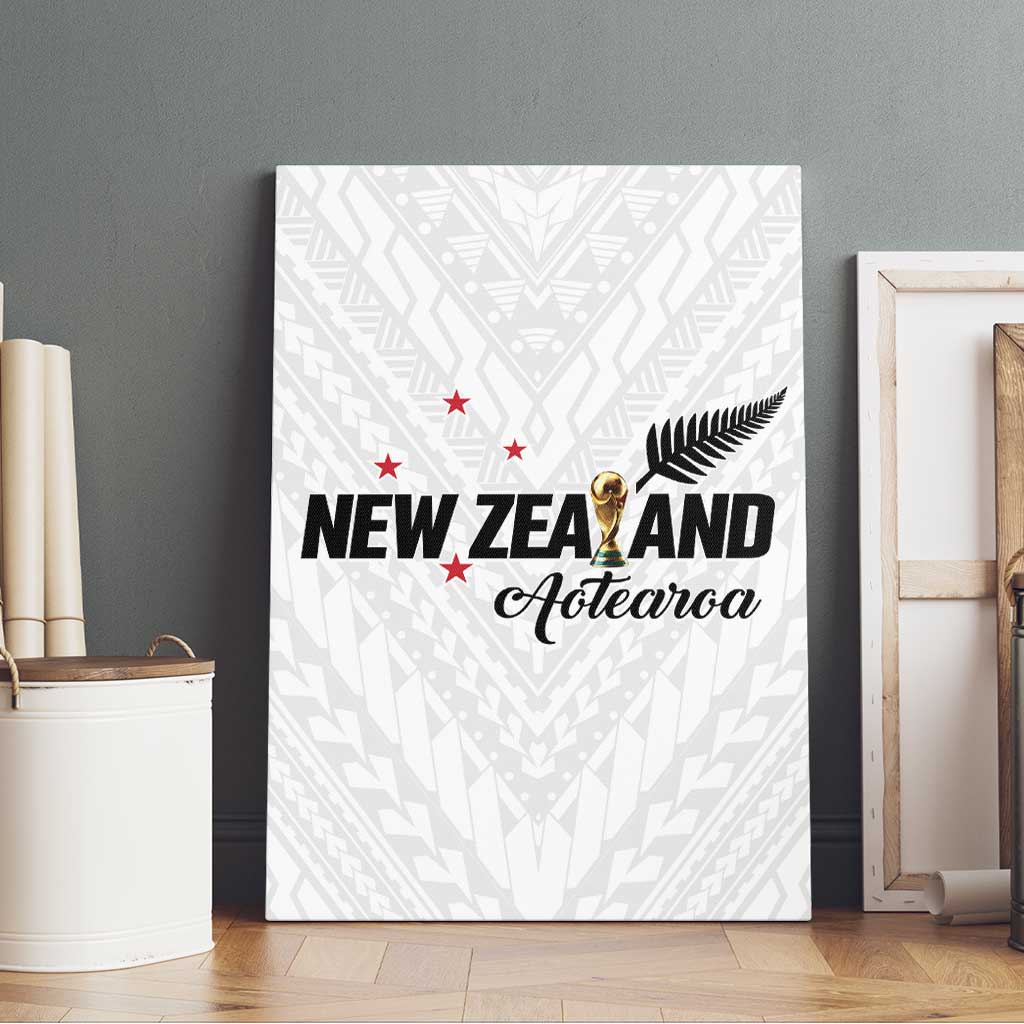 Football New Zealand Canvas Wall Art Aotearoa United White Version LT01 - Polynesian Pride