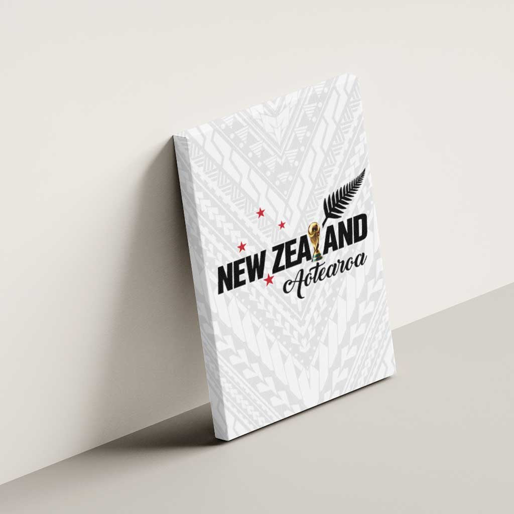 Football New Zealand Canvas Wall Art Aotearoa United White Version LT01 - Polynesian Pride