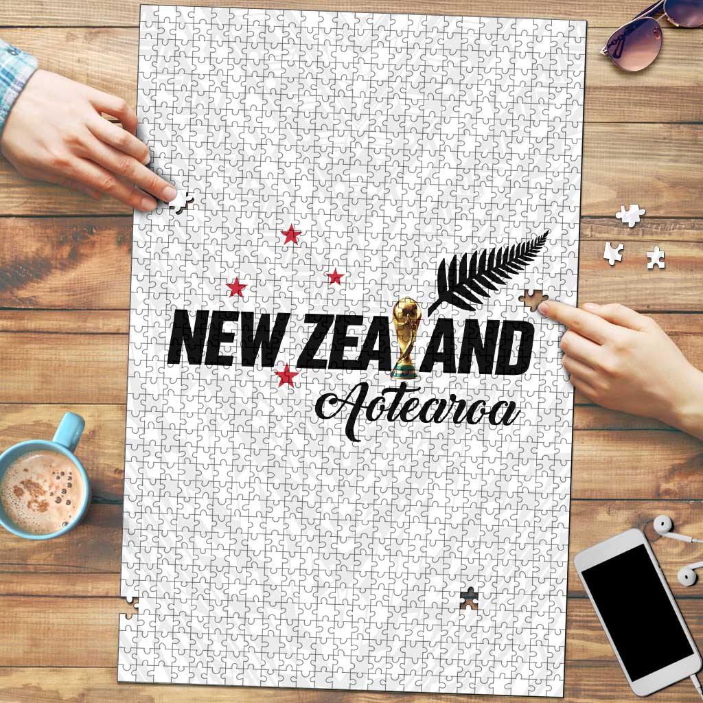 Football New Zealand Puzzle Aotearoa United White Version LT01 White - Polynesian Pride