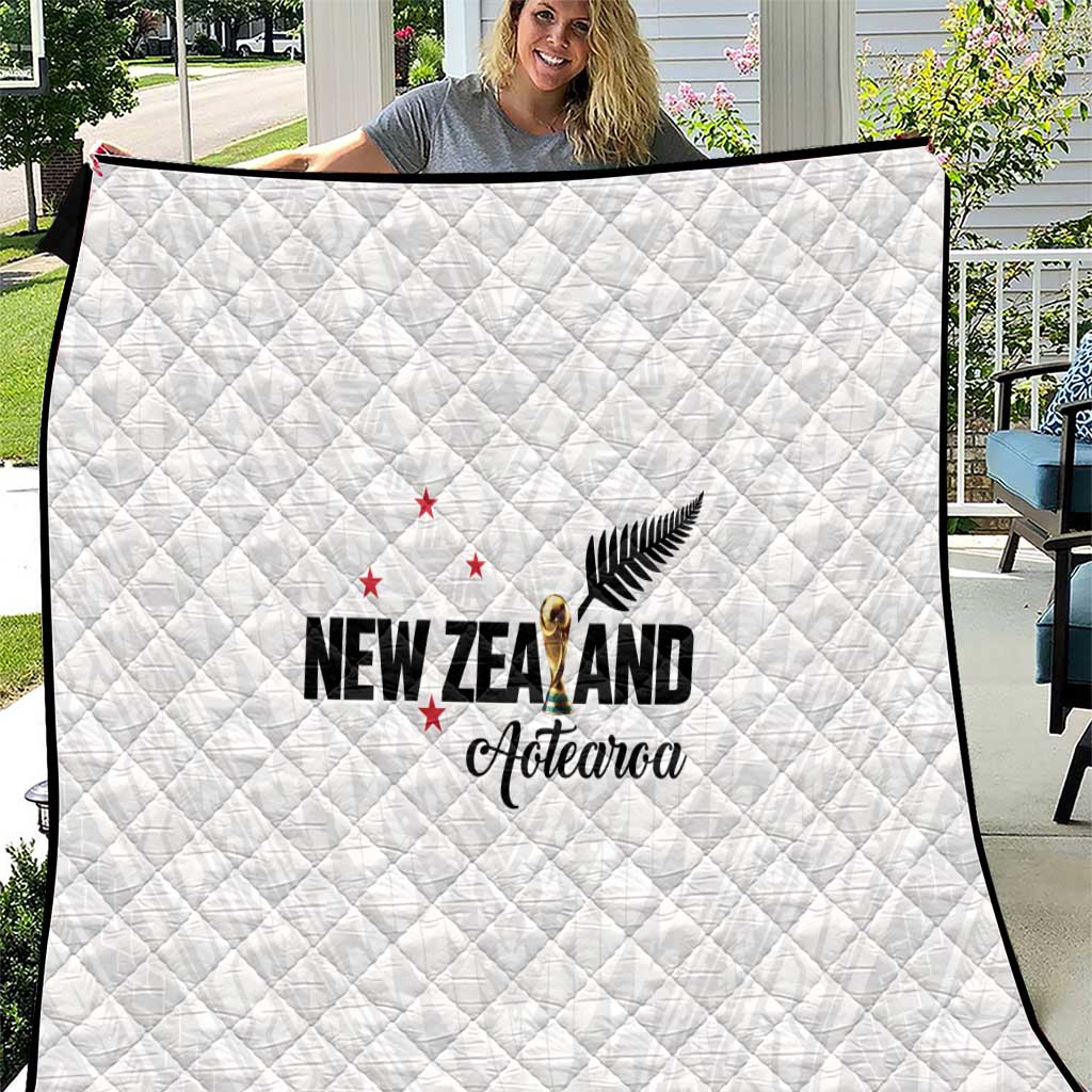 Football New Zealand Quilt Aotearoa United White Version LT01 White - Polynesian Pride
