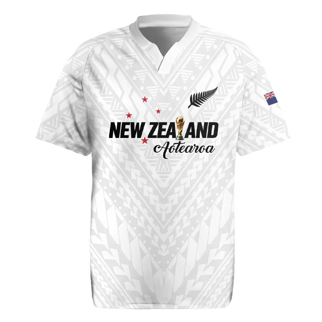 Custom Football New Zealand Rugby Jersey Aotearoa United White Version LT01 White - Polynesian Pride