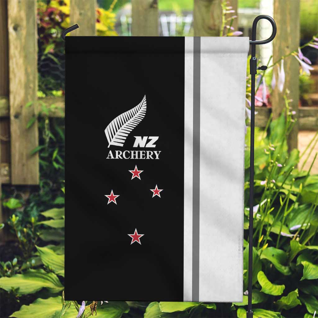 New Zealand 2025 Archery Basic Garden Flag Archery NZ LT01 Garden Flag Black - Polynesian Pride