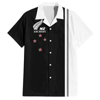 Personalised New Zealand 2025 Archery Basic Hawaiian Shirt Archery NZ LT01 Black - Polynesian Pride