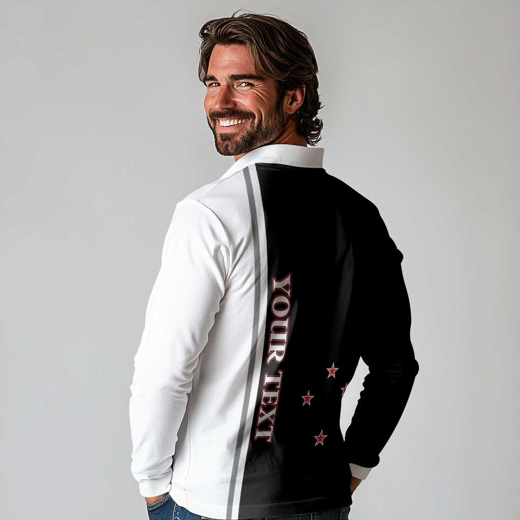 Personalised New Zealand 2025 Archery Basic Long Sleeve Polo Shirt Archery NZ LT01 - Polynesian Pride