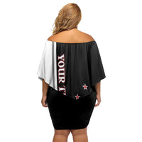 Personalised New Zealand 2025 Archery Basic Off Shoulder Short Dress Archery NZ LT01 - Polynesian Pride