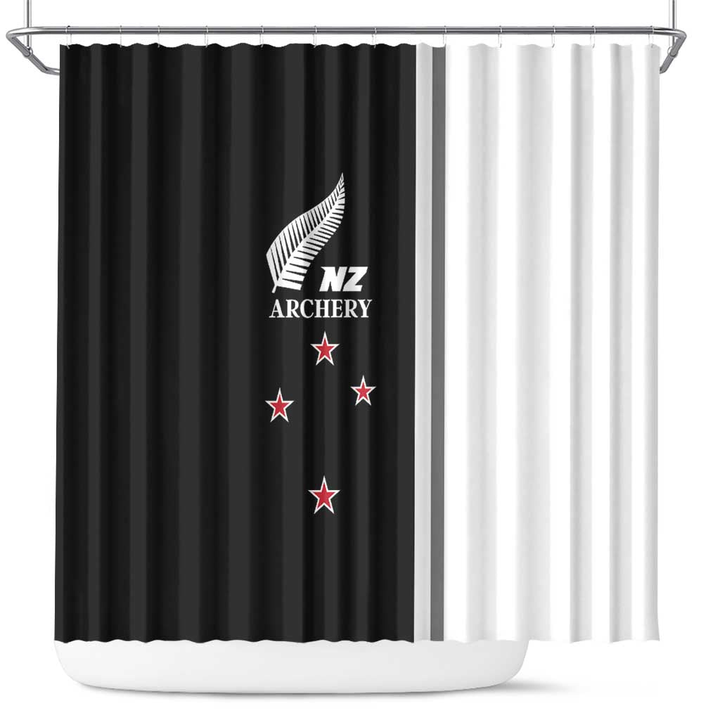New Zealand 2025 Archery Basic Shower Curtain Archery NZ LT01 Black - Polynesian Pride
