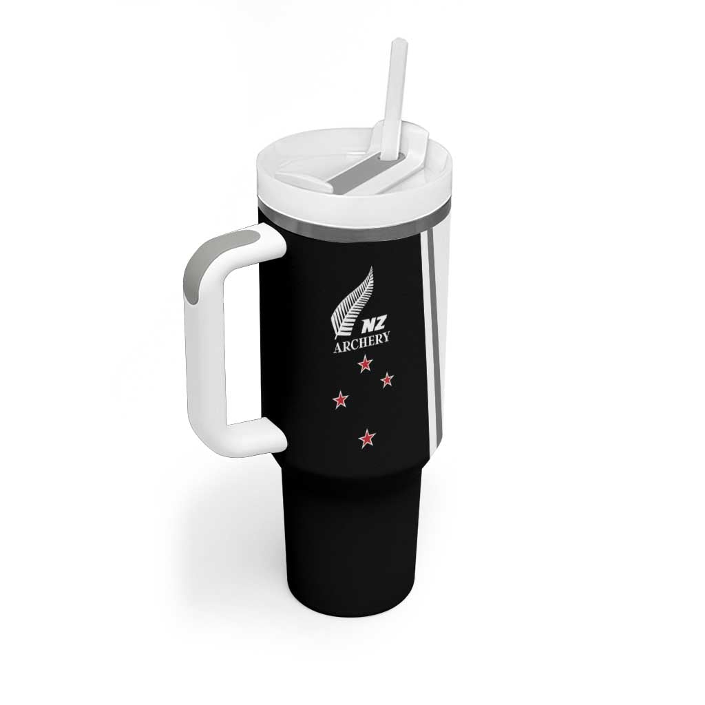 Personalised New Zealand 2025 Archery Basic Tumbler With Handle Archery NZ LT01 - Polynesian Pride