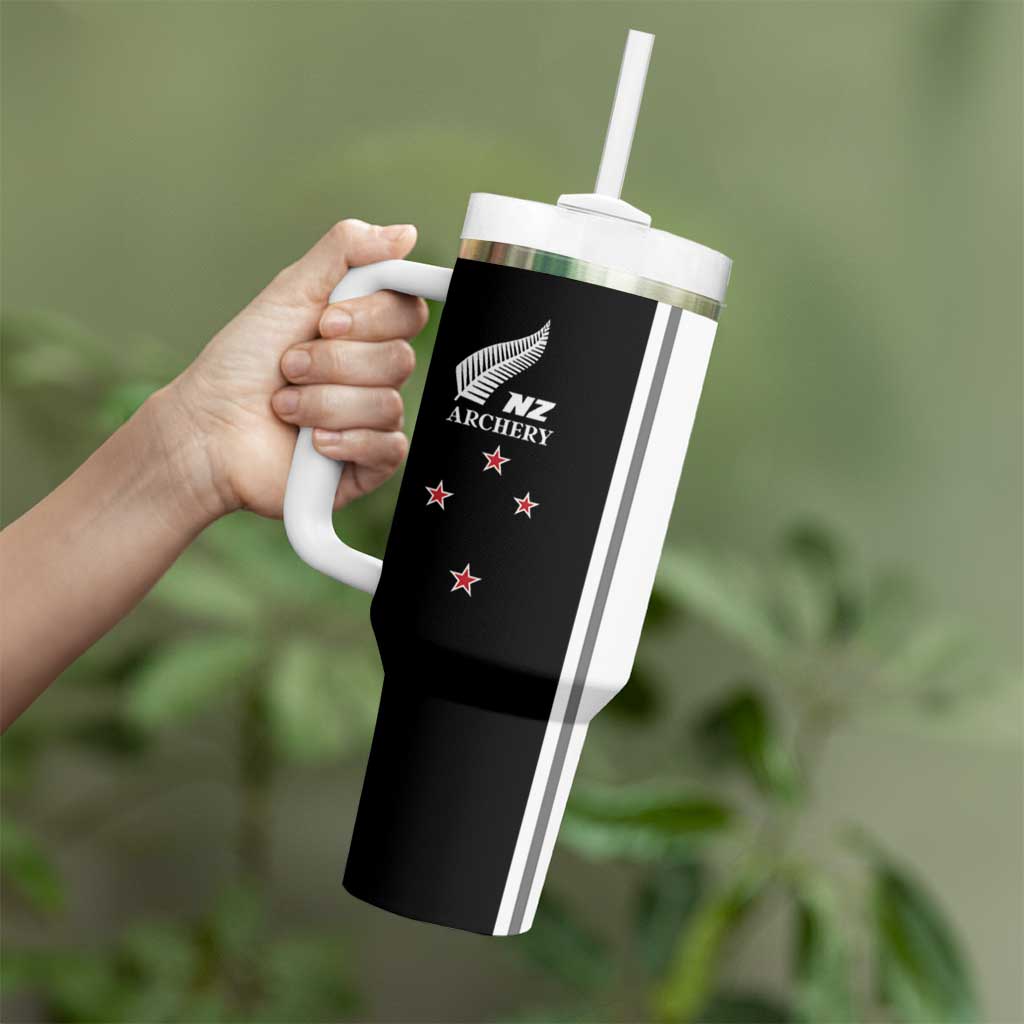 Personalised New Zealand 2025 Archery Basic Tumbler With Handle Archery NZ LT01 - Polynesian Pride