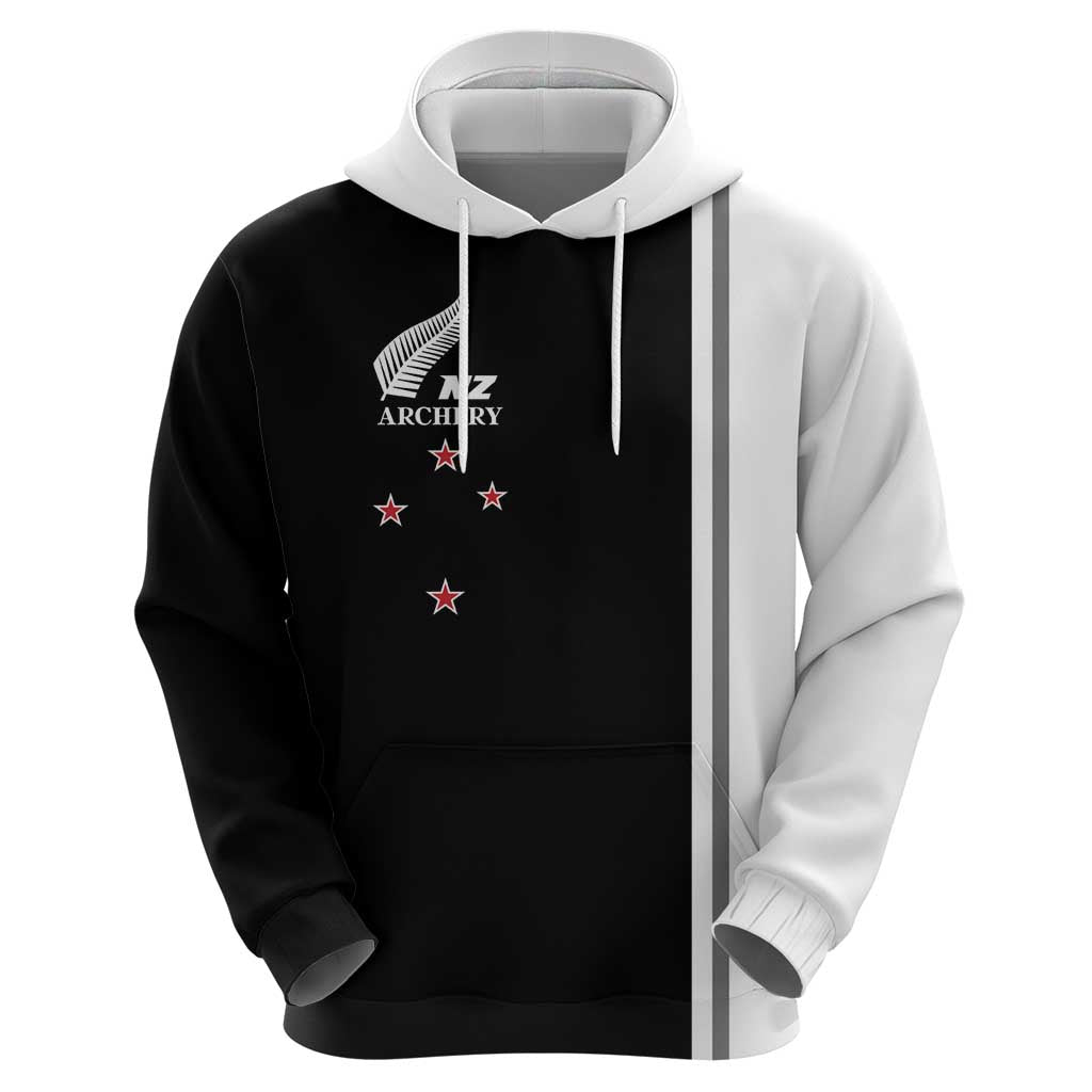 Personalised New Zealand 2025 Archery Basic Zip Hoodie Archery NZ LT01 - Polynesian Pride