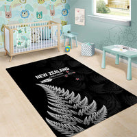 New Zealand 2025 Archery Area Rug Aotearoa Silver Arrows Black LT01 - Polynesian Pride