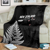 New Zealand 2025 Archery Blanket Aotearoa Silver Arrows Black LT01 - Polynesian Pride