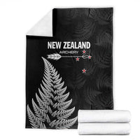 New Zealand 2025 Archery Blanket Aotearoa Silver Arrows Black LT01 - Polynesian Pride