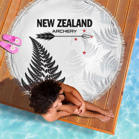 New Zealand 2025 Archery Beach Blanket Aotearoa Silver Arrows White LT01 - Polynesian Pride