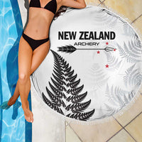 New Zealand 2025 Archery Beach Blanket Aotearoa Silver Arrows White LT01 - Polynesian Pride
