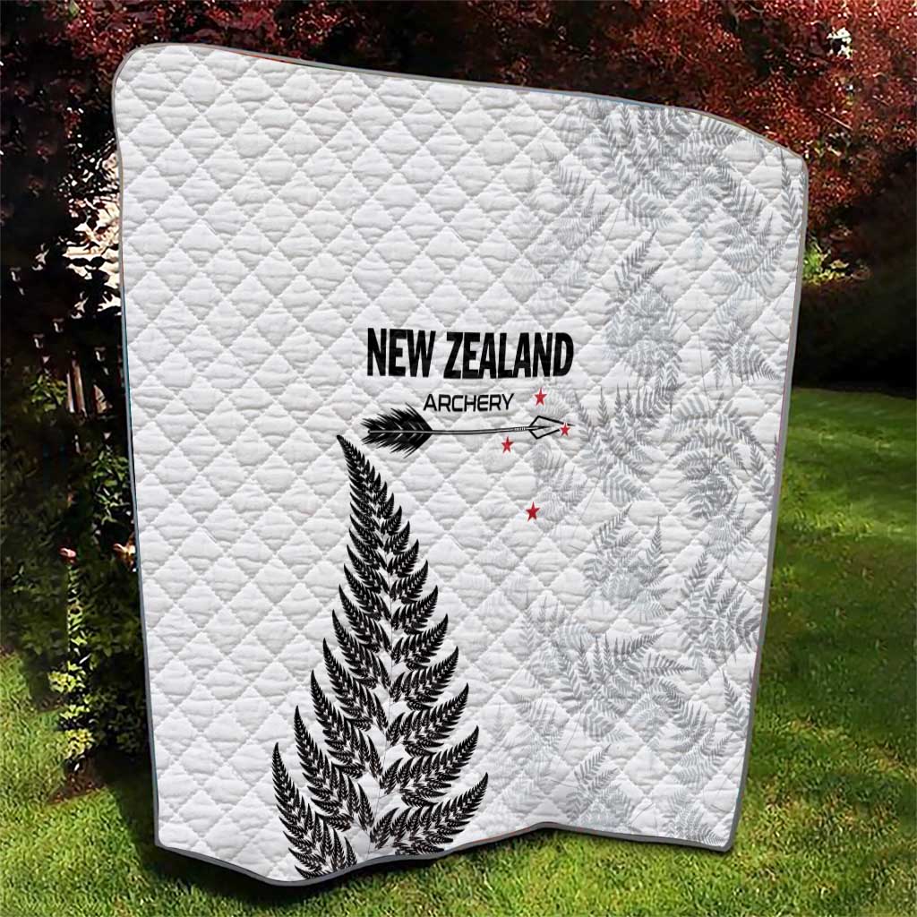 New Zealand 2025 Archery Quilt Aotearoa Silver Arrows White LT01 - Polynesian Pride