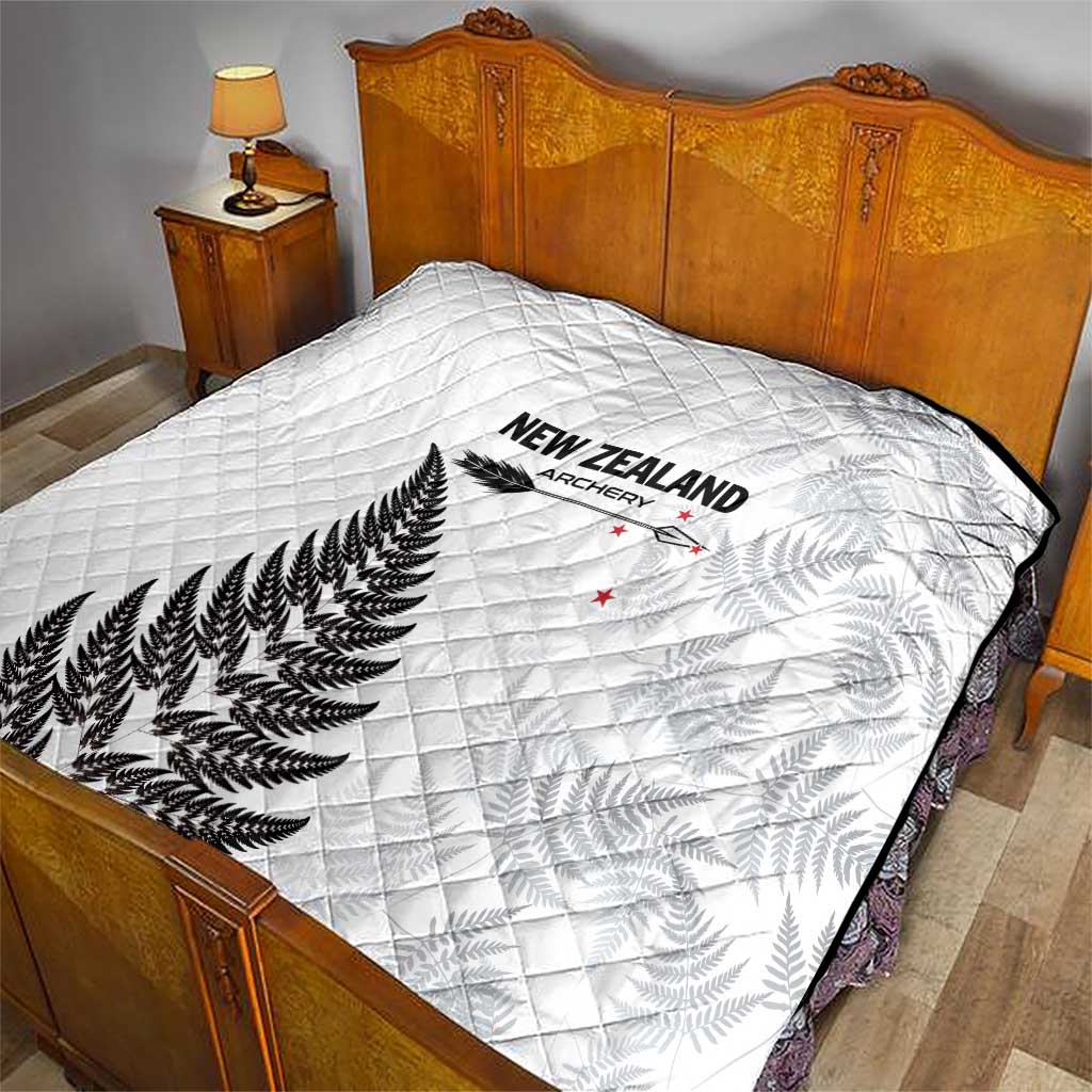 New Zealand 2025 Archery Quilt Aotearoa Silver Arrows White LT01 - Polynesian Pride
