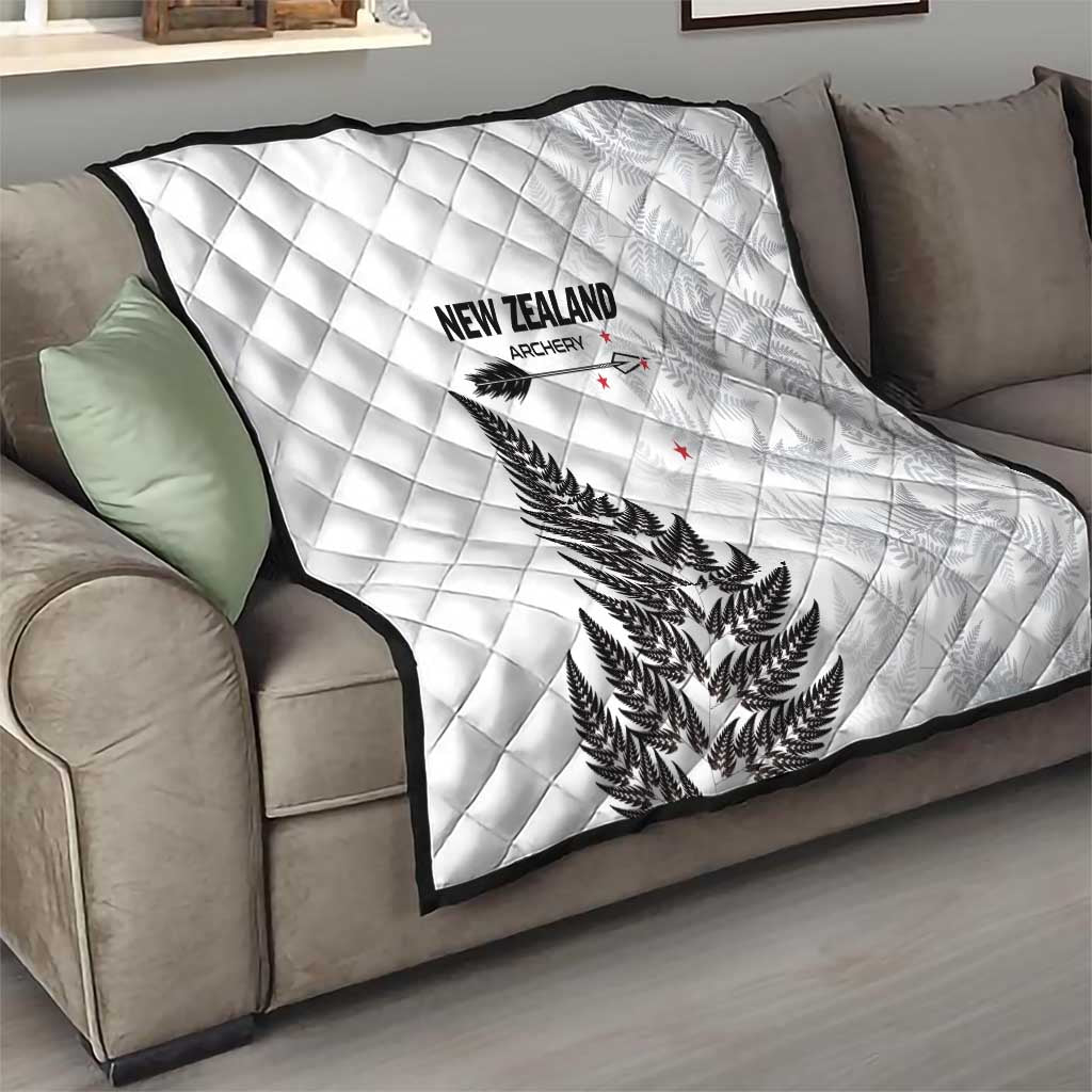 New Zealand 2025 Archery Quilt Aotearoa Silver Arrows White LT01 - Polynesian Pride