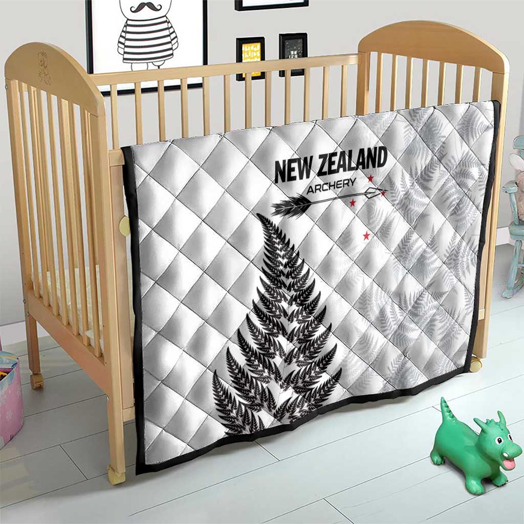 New Zealand 2025 Archery Quilt Aotearoa Silver Arrows White LT01 - Polynesian Pride
