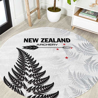 New Zealand 2025 Archery Round Carpet Aotearoa Silver Arrows White LT01 White - Polynesian Pride
