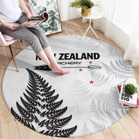 New Zealand 2025 Archery Round Carpet Aotearoa Silver Arrows White LT01 - Polynesian Pride