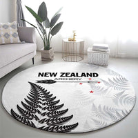 New Zealand 2025 Archery Round Carpet Aotearoa Silver Arrows White LT01 - Polynesian Pride
