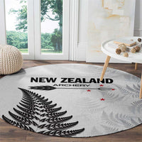 New Zealand 2025 Archery Round Carpet Aotearoa Silver Arrows White LT01 - Polynesian Pride