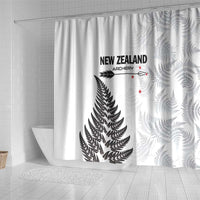 New Zealand 2025 Archery Shower Curtain Aotearoa Silver Arrows White LT01 - Polynesian Pride