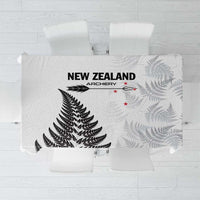 New Zealand 2025 Archery Tablecloth Aotearoa Silver Arrows White LT01 White - Polynesian Pride