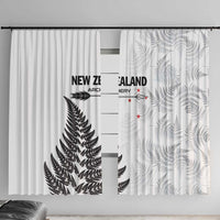 New Zealand 2025 Archery Window Curtain Aotearoa Silver Arrows White LT01 With Hooks White - Polynesian Pride