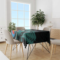 New Zealand Archery Tablecloth Turquoise Maori Silver Fern LT01 - Polynesian Pride