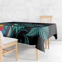 New Zealand Archery Tablecloth Turquoise Maori Silver Fern LT01 - Polynesian Pride