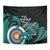 New Zealand Archery Tapestry Turquoise Maori Silver Fern